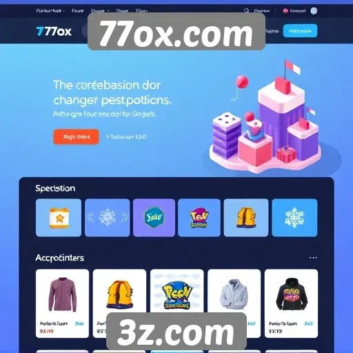 Interface do 77ox.com é intuitiva e atraente