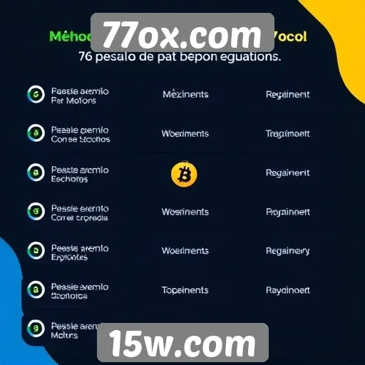 Exploração dos métodos de pagamento aceitos no 77ox.com